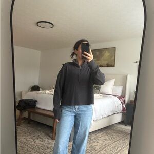 Abercrombie & Fitch Dark Gray Ribbed Jacket